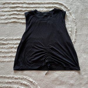 Black Scrunch Front Lululemon Tank Top (size 4)